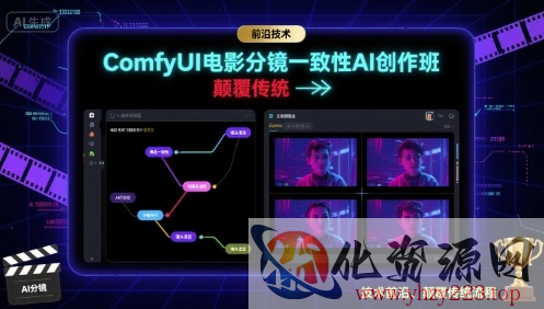 ComfyUI电影分镜一致性AI创作班，前沿技术，颠覆传统