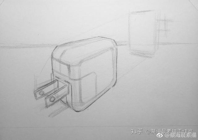 素描教程—素描手绘手机充电器头- 知乎
