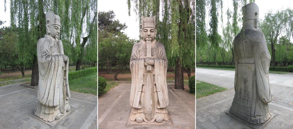 [图说]古今影像大明十三陵－－四，神路之铠甲梁冠方心与笼巾貂蝉 - 知乎