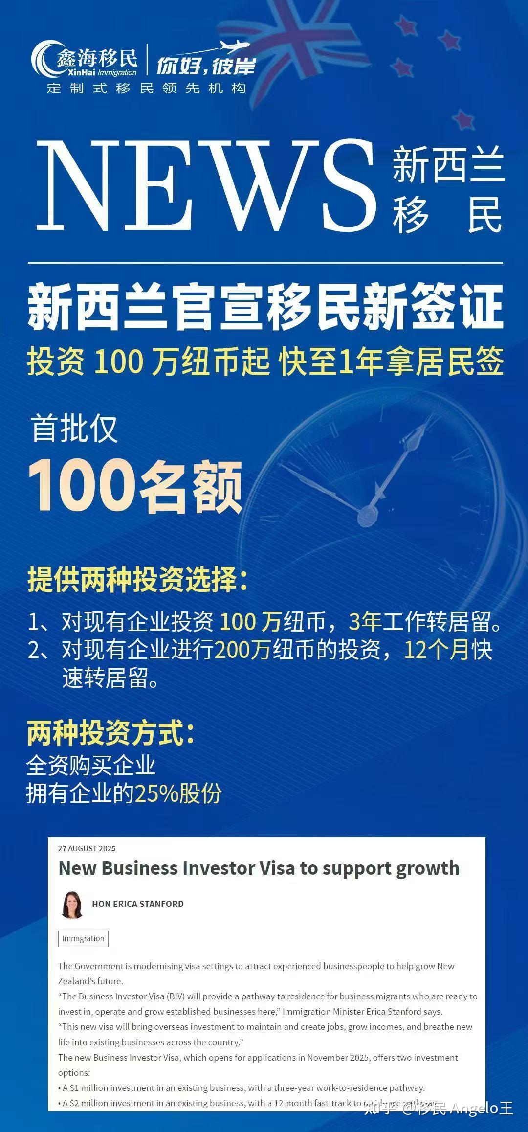 新西兰移民重磅改革：200万纽币1年秒PR，100万纽币3年躺赢！ - 知乎