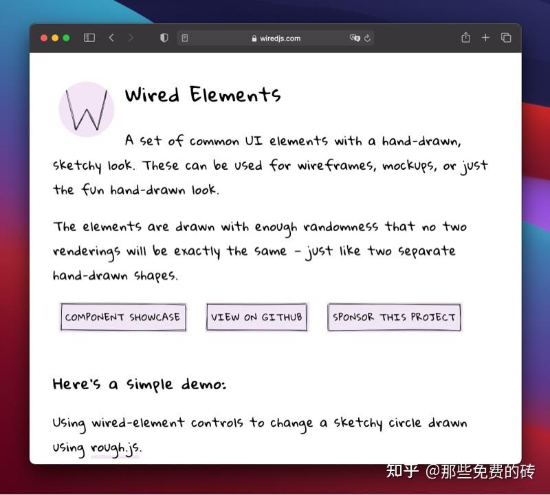Wired Elements - 极具特色的免费开源手绘风格 UI 组件库 - 知乎