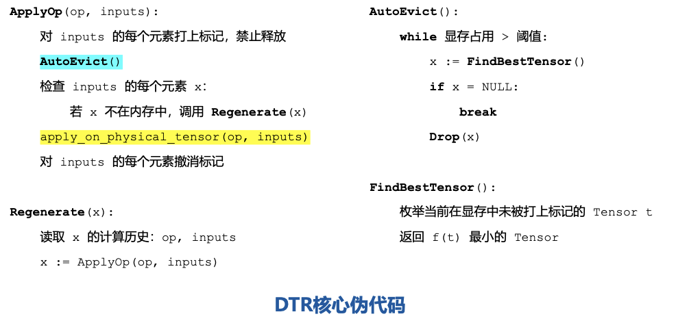 MegEngine 中动态图显存优化（DTR）的实现与优化 - 知乎