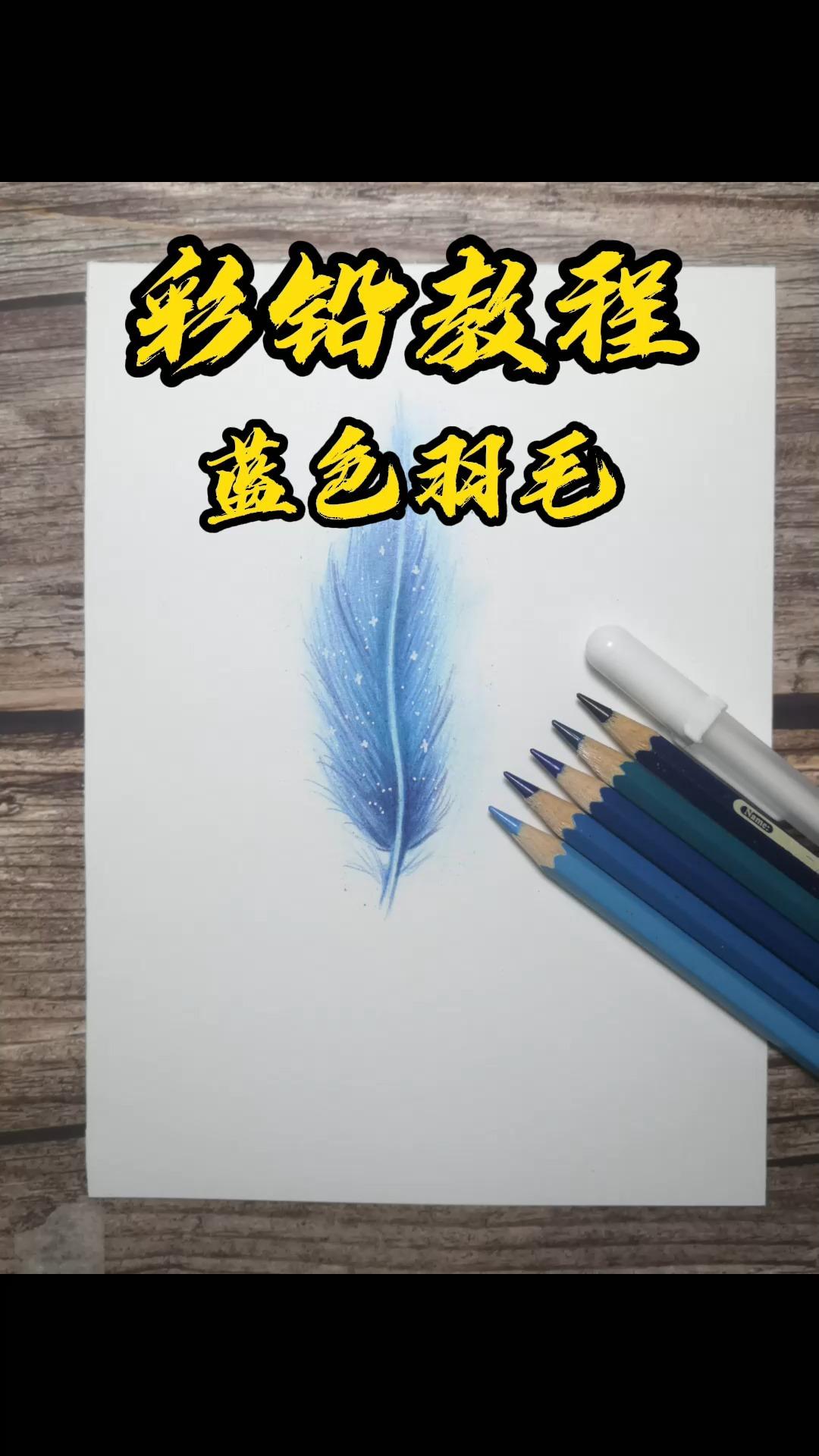 彩铅教程羽毛