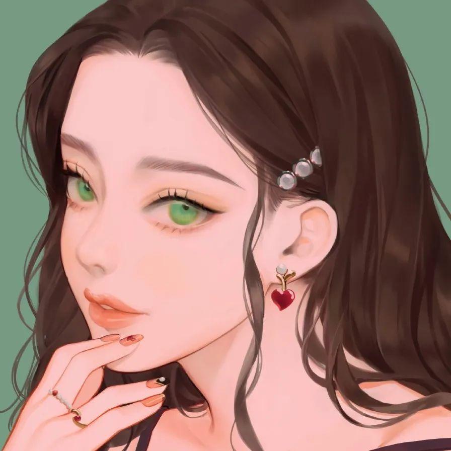 有没有这种手绘画风的女生头像