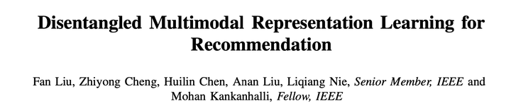 【文献阅读】Disentangled Multimodal Representation Learning for ...