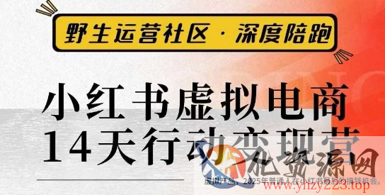 小红书虚拟电商14天变现训练营3.0，​虚拟产品，2025年普通人在小红书最后的搞钱机会