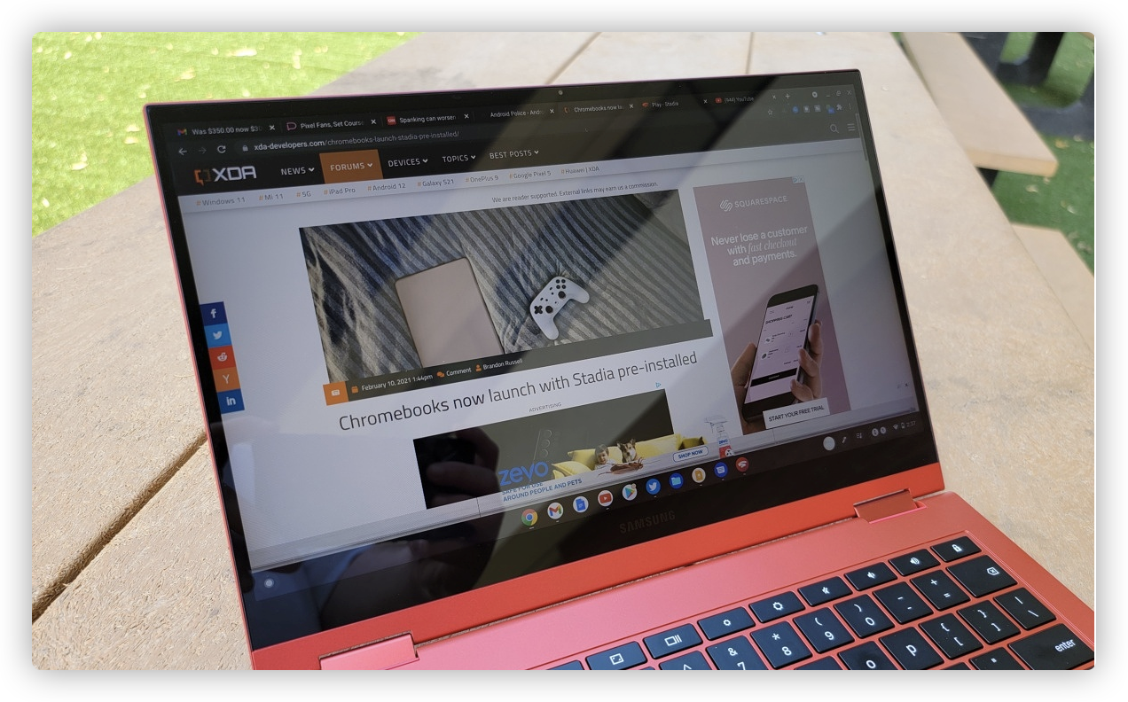 本日限定 Galaxy Chromebook 高性能 4K Samsung 13.3” Galaxy Chromebook Laptop Computer w/ 256GB Storage