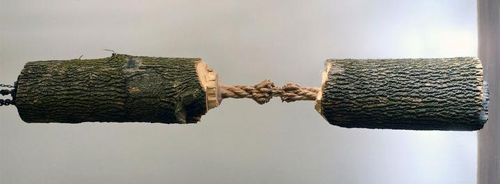 这位雕刻鬼才擅长制造冲突，用巨型树干雕刻巨大的“双截棍” - 知乎