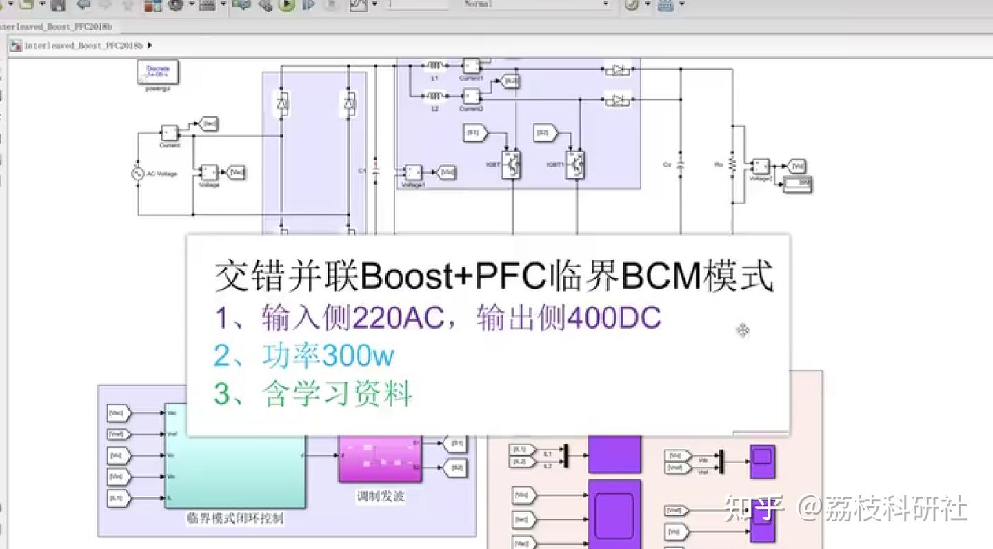 交错并联Boost+PFC临界BCM模式研究(Simulink仿真实现) - 知乎