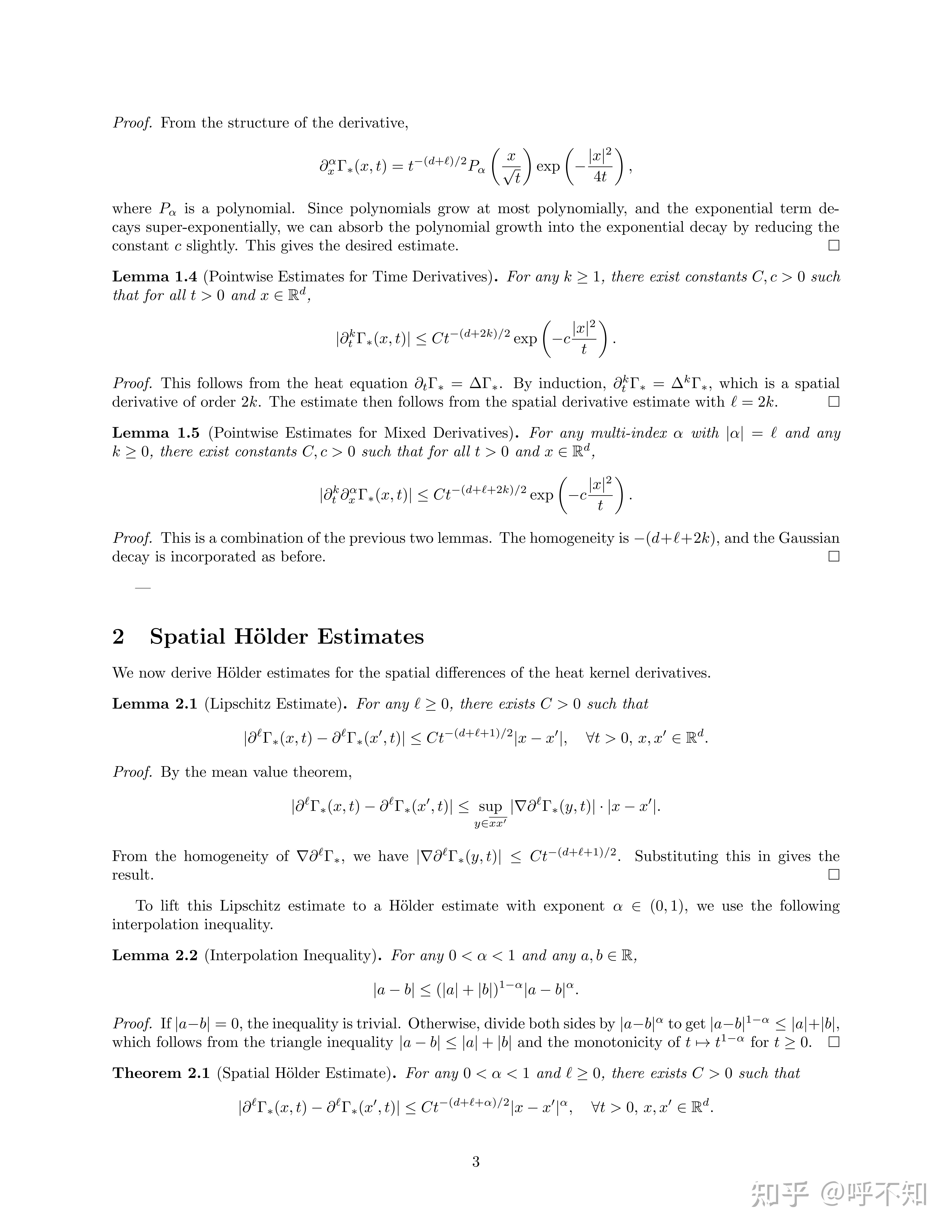 数学学习笔记01丨Learning Notes on Space-Time Holder Estimates for the Heat ...