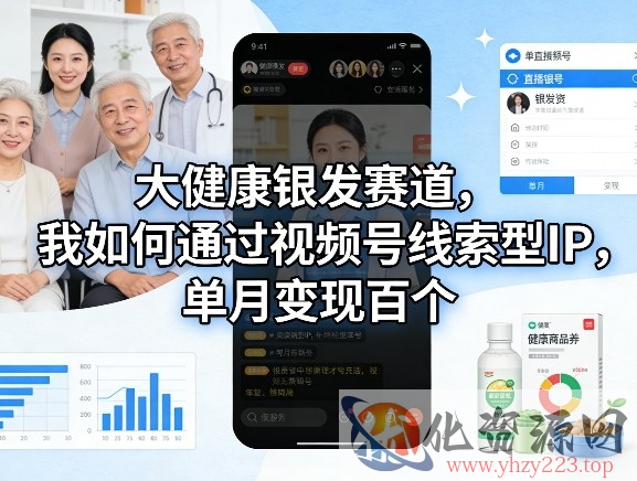 大健康银发赛道，我如何通过视频号线索型IP，单月变现百个