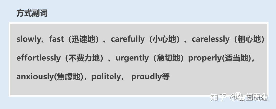 英语语法27期——副词的种类及用法 - 知乎