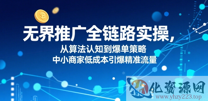 ​无界推广全链路实操，从算法认知到爆单策略，中小商家低成本引爆精准流量