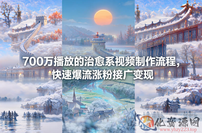 700万播放的治愈系视频制作流程，快速爆流涨粉接广变现