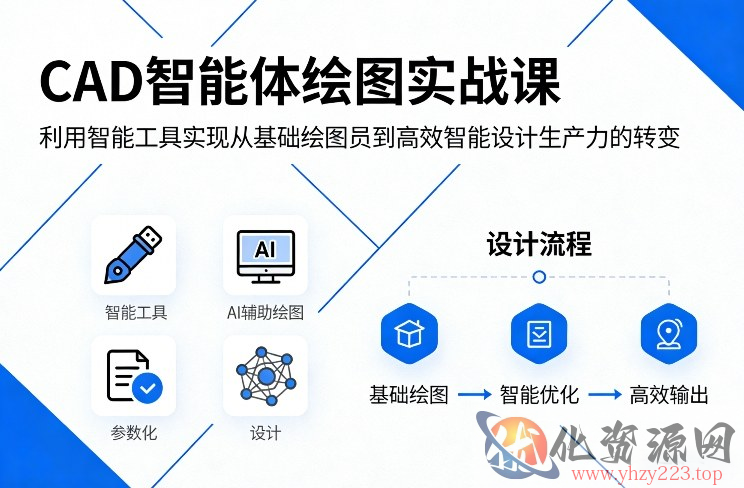 CAD智能体绘图实战课，利用智能工具，实现从基础绘图员到高效智能设计生产力的转变