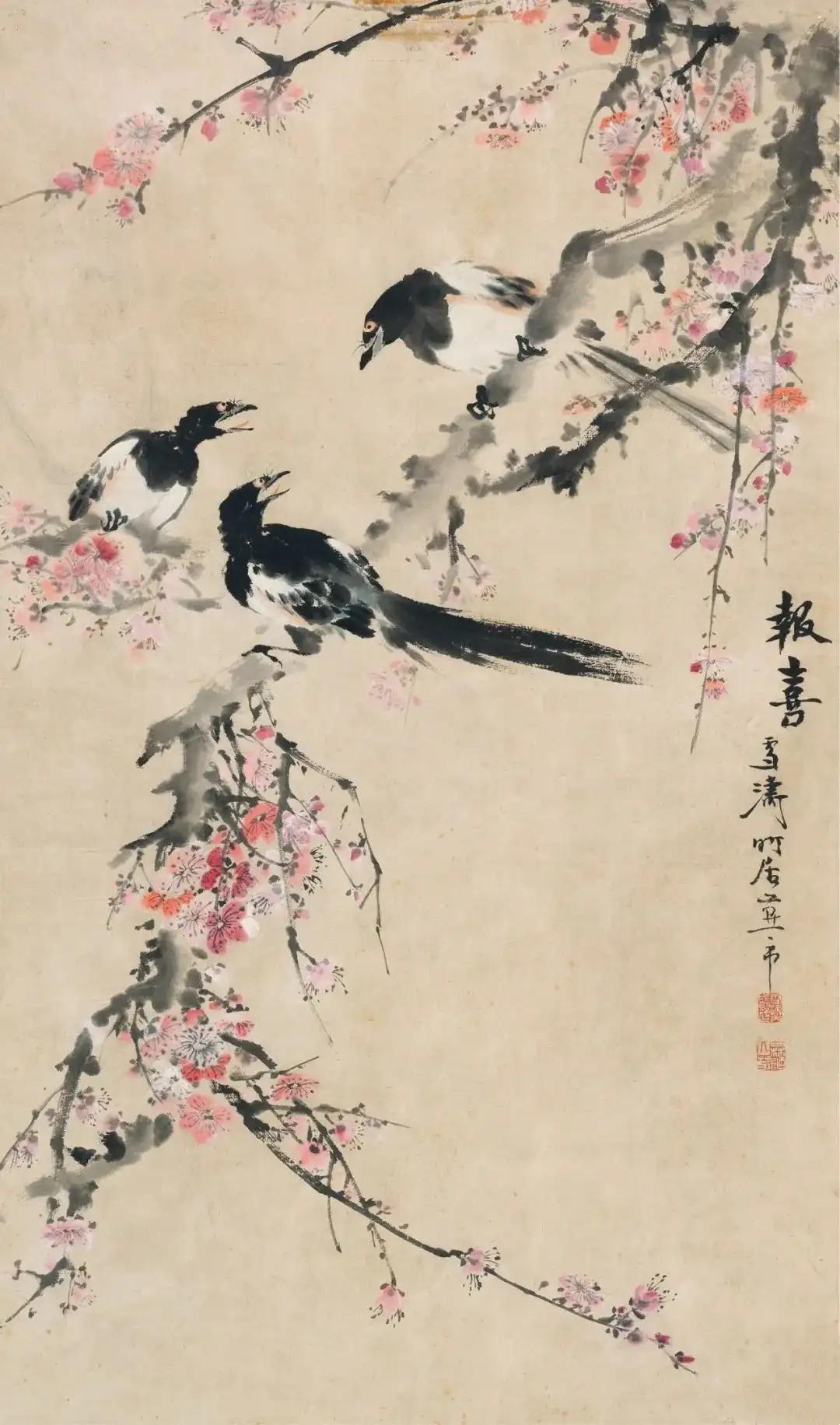 王雪涛画笔下的梅花世界,疏淡清雅,和谐而美妙! - 知乎