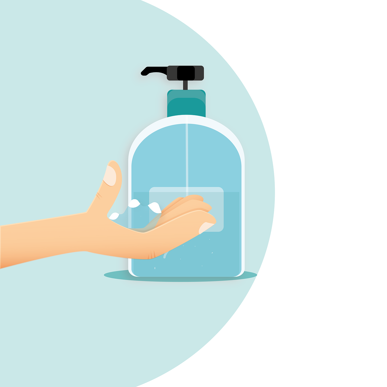 4. 酒精喷洒消毒