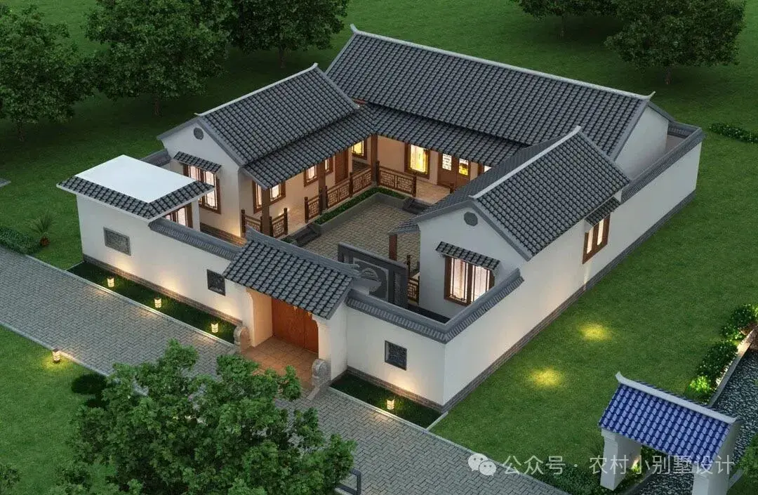20套三合院一层设计;2026回家养老度假首选新中式自建房 - 知乎