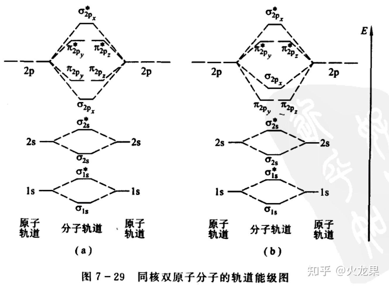 分子轨道理论中为什么o2和c2的σ2p和π2p顺序不同