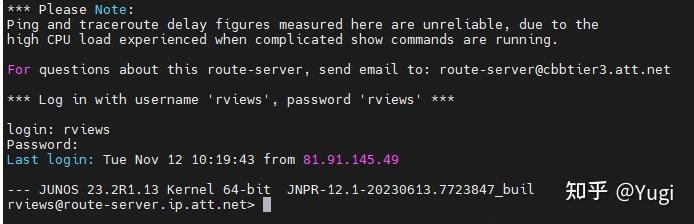 通过route-server.ip.att.net查看全球IP路由信息 - 知乎