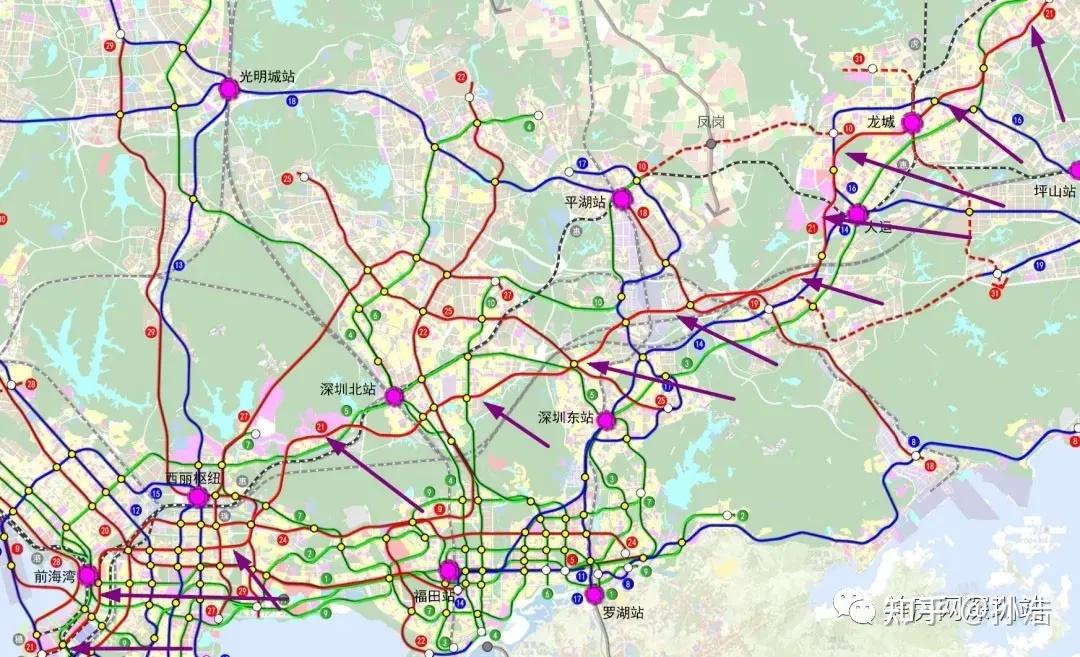 深圳详细地铁线路图（1-33号线），附高铁与城际线路图，持续更新 - 知乎