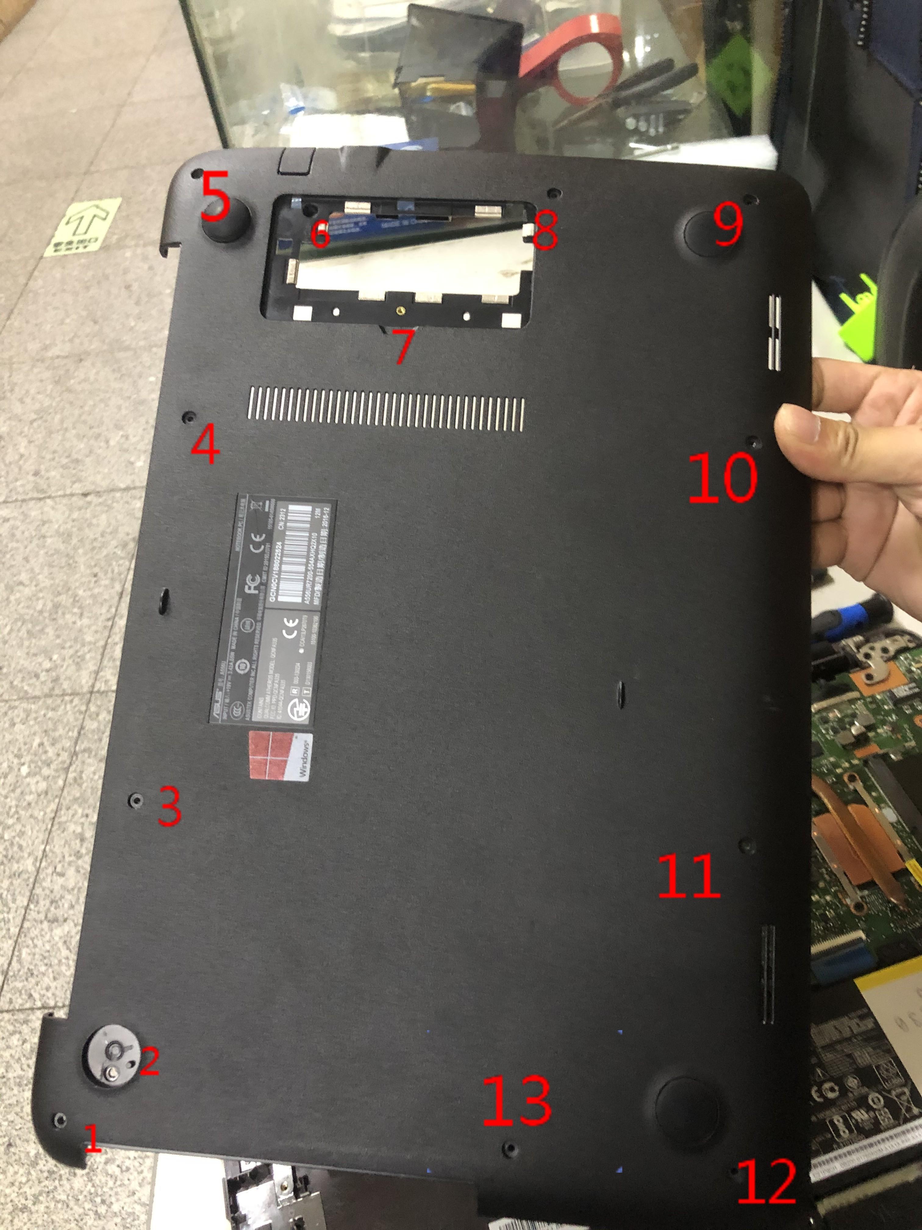 拆解华硕a556u笔记本图解以及视频