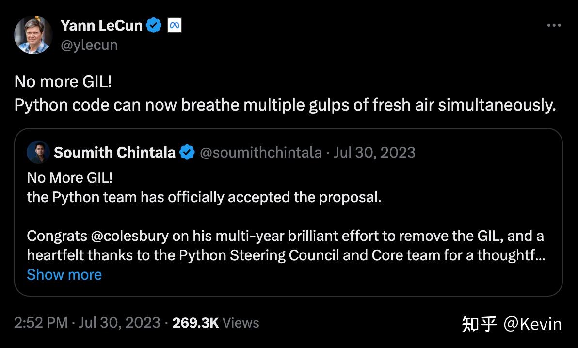 Python 的 GIL 时代即将终结，迈向真正的多线程时代 - 知乎