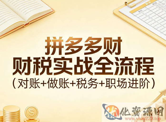 拼多多财税实战全流程（对账+做账+税务+职场进阶）