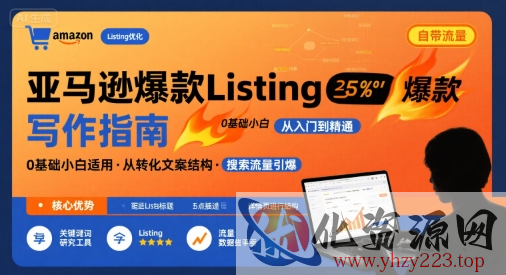 亚马逊爆款Listing写作方法，亚马逊0基础小白也能写爆款自带流量的Listing
