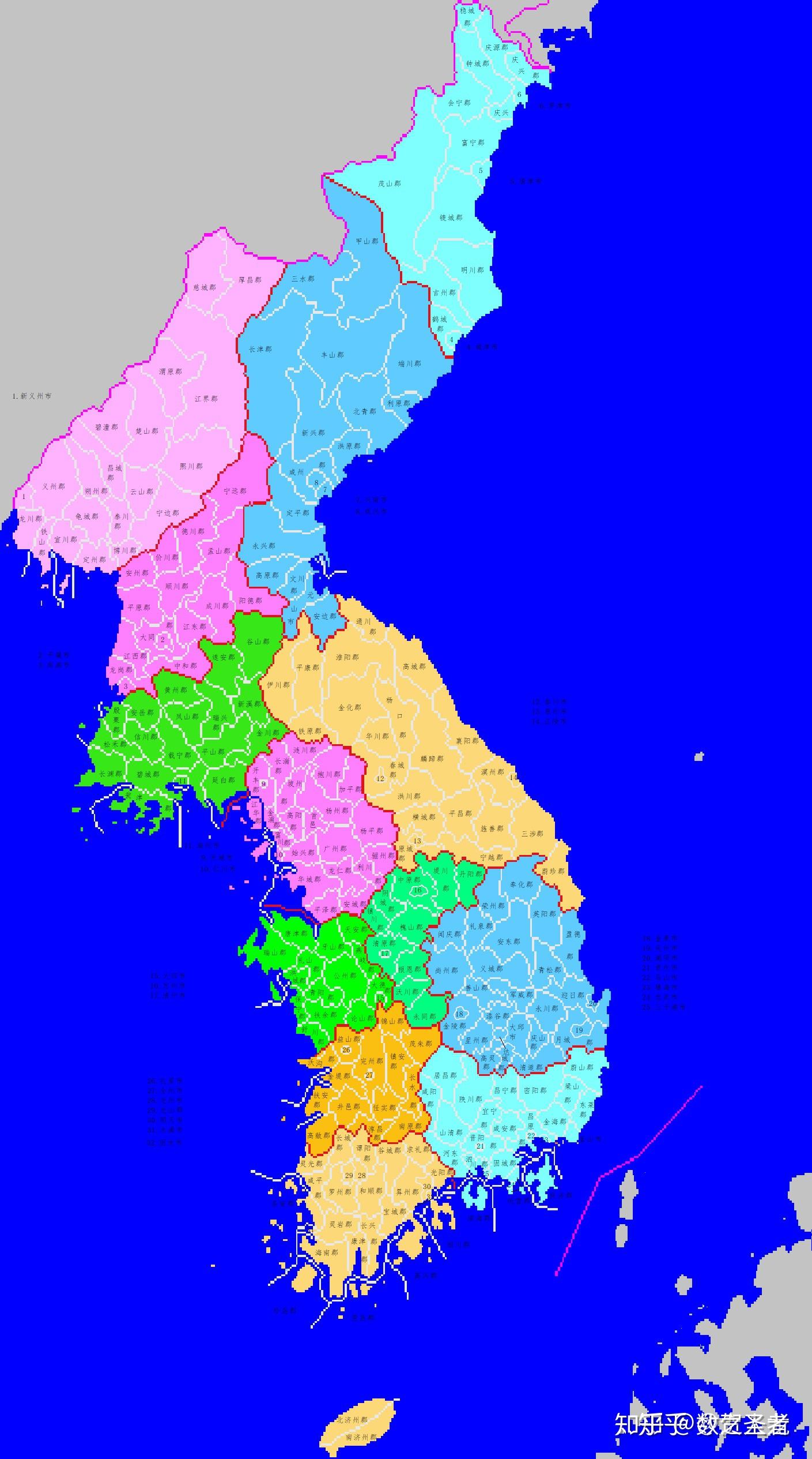 日本在朝鲜台湾的行政区划是什么样的