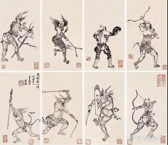 時代物　中国古画 山水珍宝博物馆-中国古代绘画中的鬼长什么样？ - 知乎