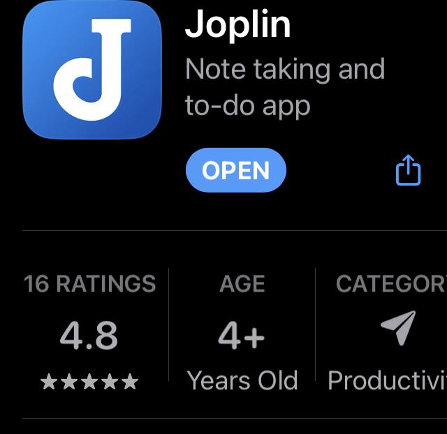 download the new for ios Joplin 2.12.19