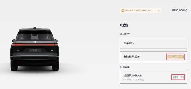 买蔚来ES8最难做的事情,是选择租电方案,还是直接买断电池?