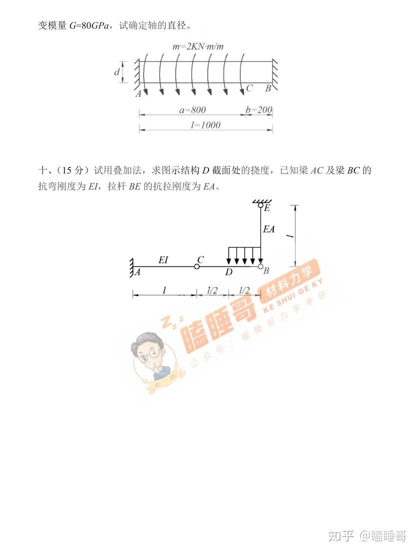 真题分享—重庆大学846材料力学一 - 知乎