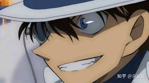 有没有怪盗基德在绀青之拳里的邪笑过程的图片从不笑到笑的蟹蟹