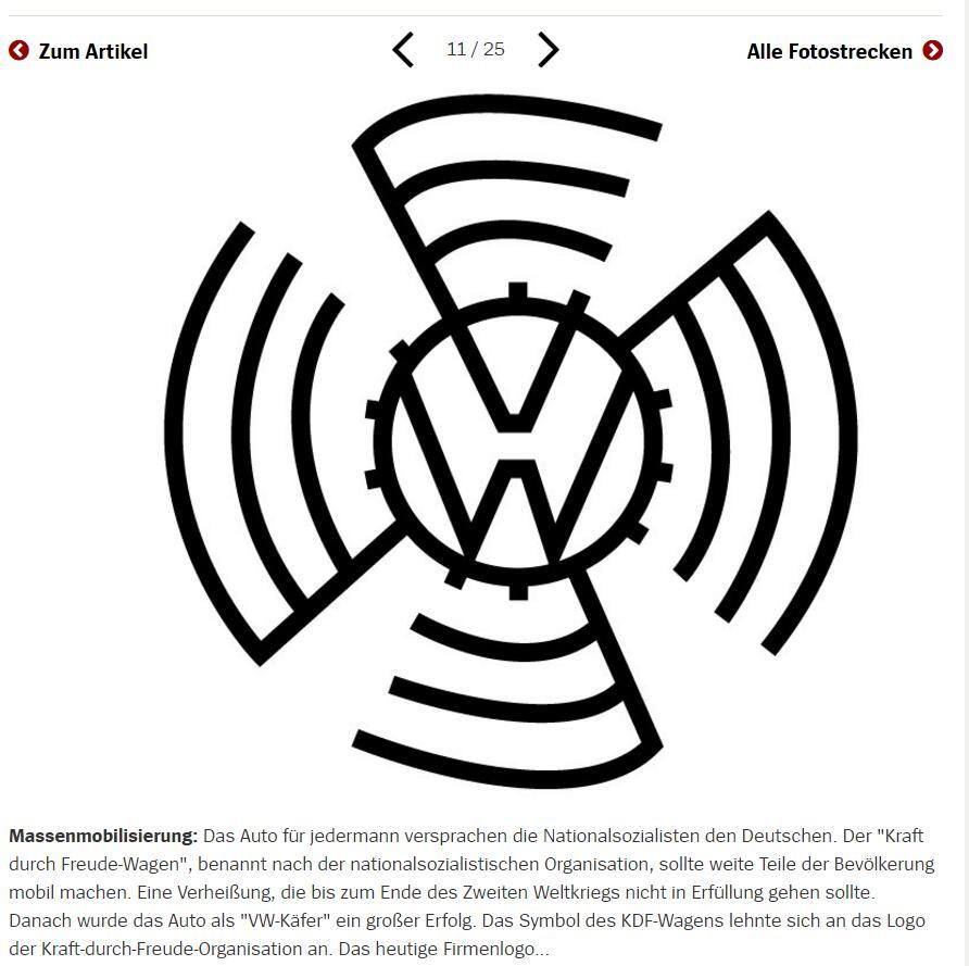 大众汽车的车标居然是纳粹标识?