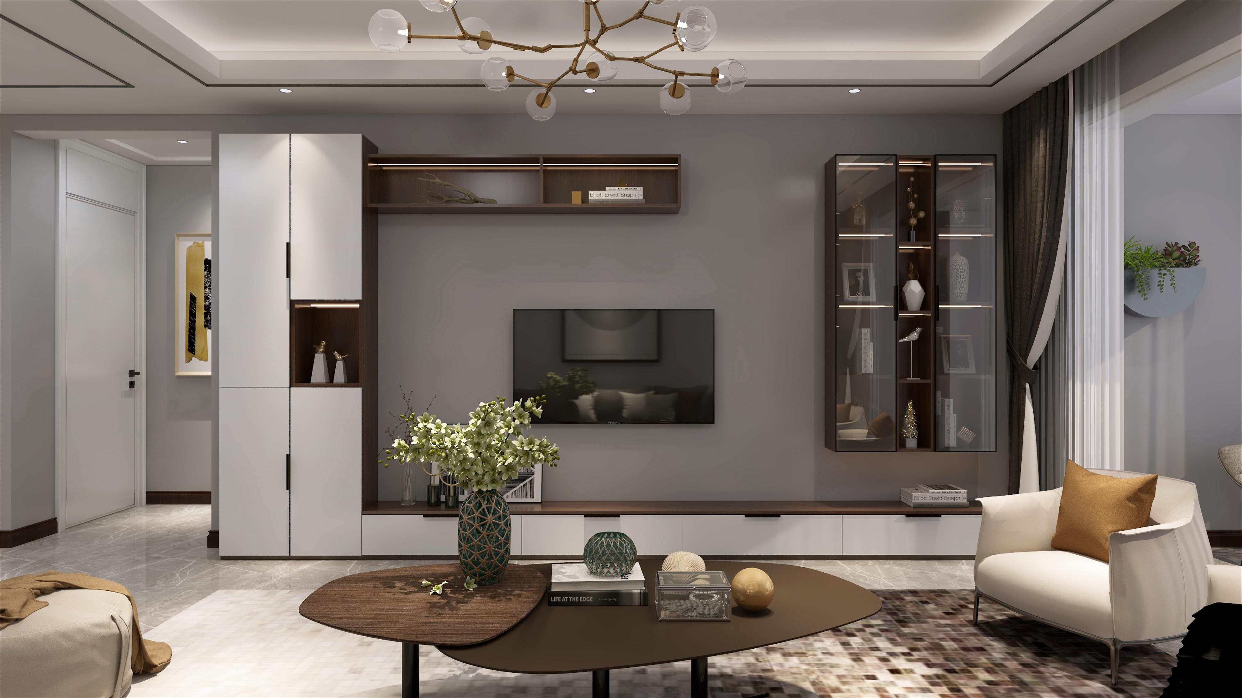 客厅的墙布是浅灰色,电视背景墙想做硬包,选择什么颜色好看呢?