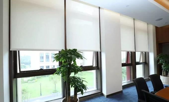 高端办公室必备电动卷帘窗帘