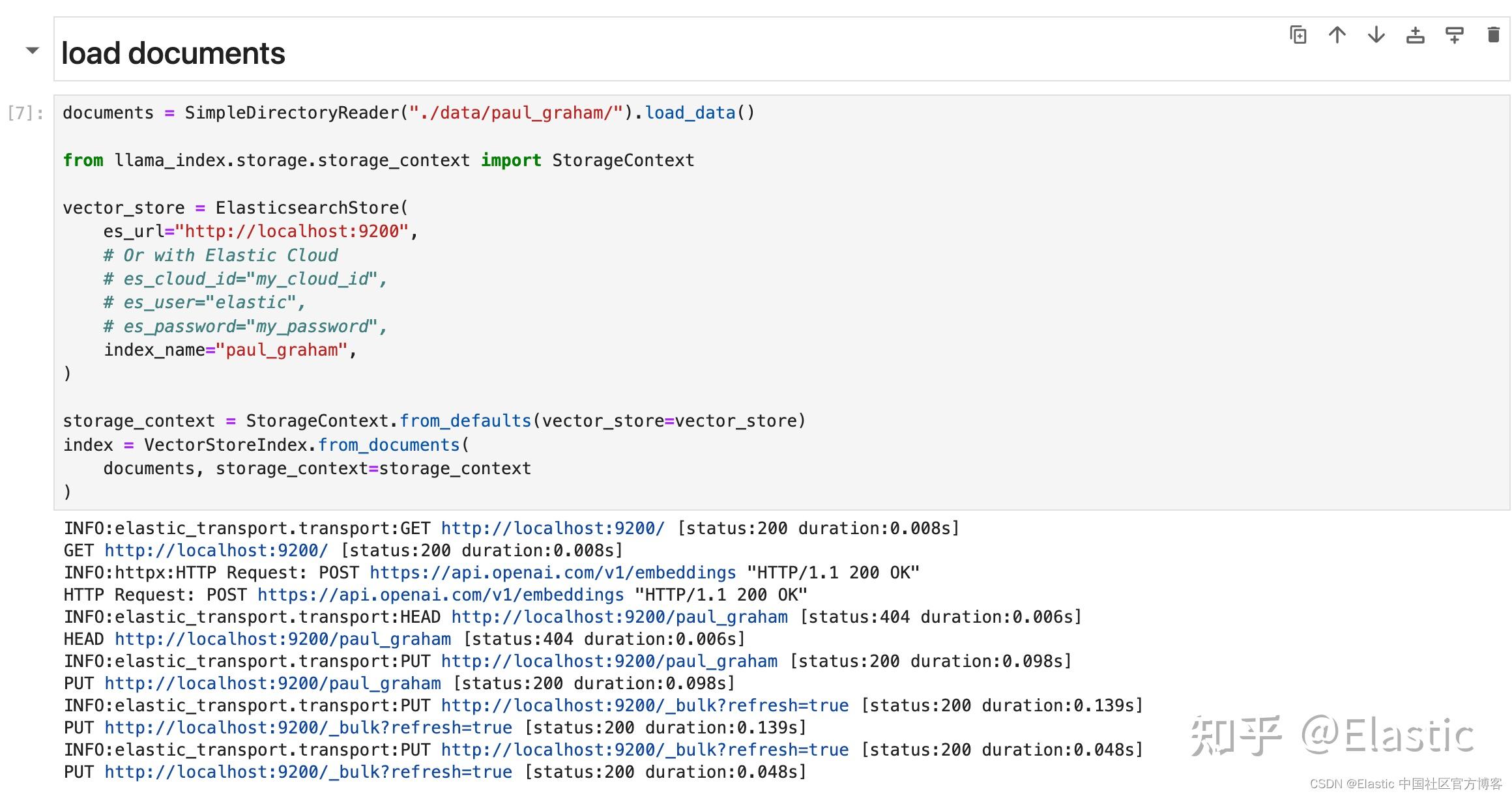 Elasticsearch liamaindex 
