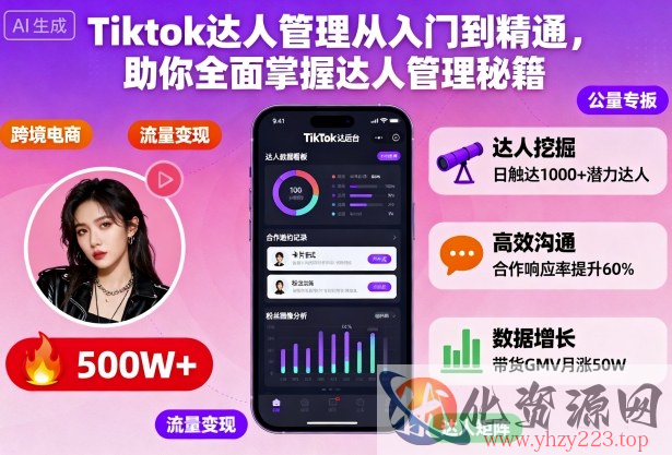 Tiktok达人管理从入门到精通，助你全面掌握达人管理秘籍
