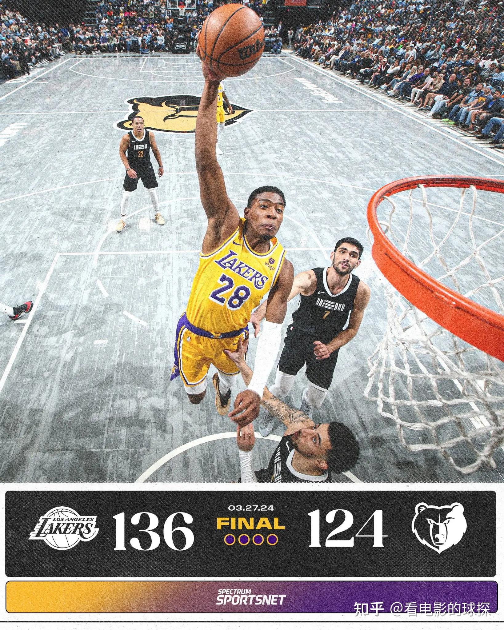 2324赛季nba湖人136124灰熊如何评价这场比赛