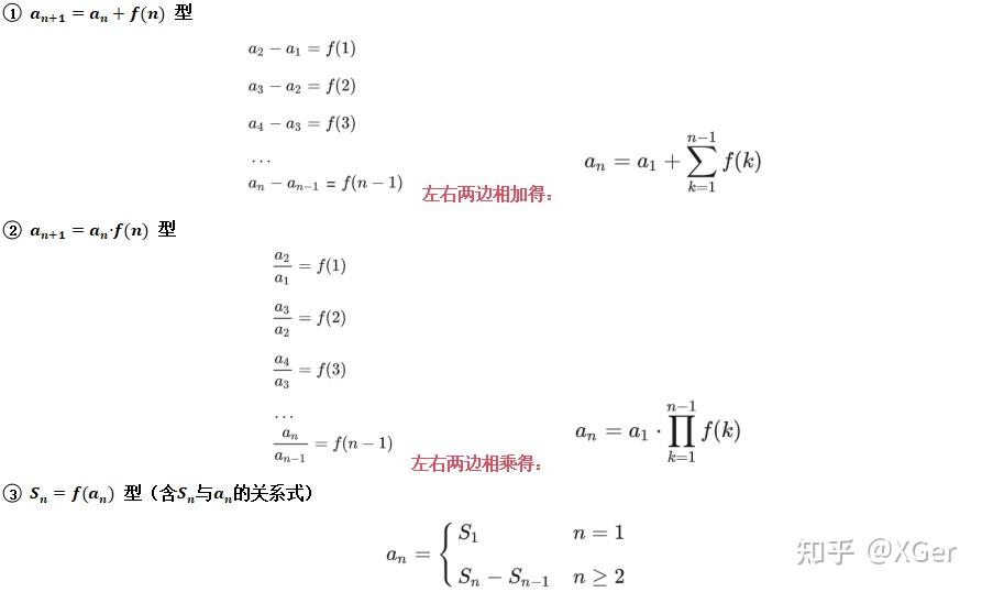 (最全面)高中数列知识&公式汇总+记忆,一文全搞定!!!(附高清无水印可打印PDF版) - 知乎