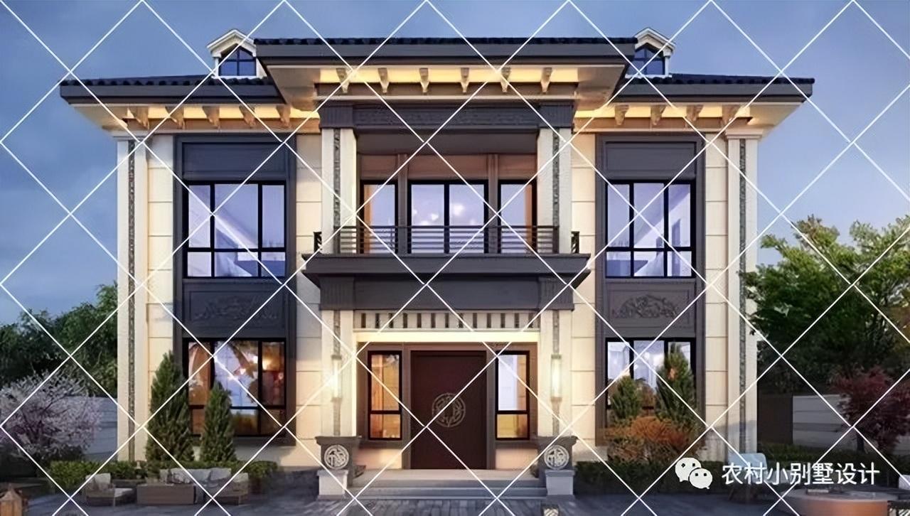 新中式二层农村别墅自建房设计图,建房效果堪比百万豪宅 - 知乎