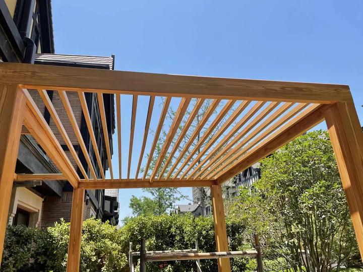 中牟凉亭木纹漆施工真实案例-郑州木纹漆 - 知乎