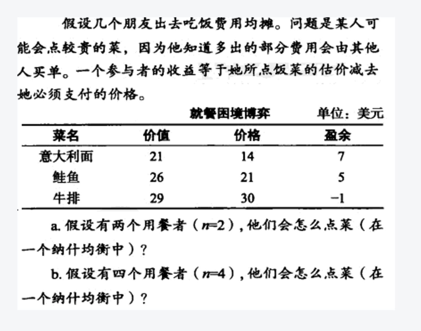 四人纳什均衡题目该怎么做? - 知乎