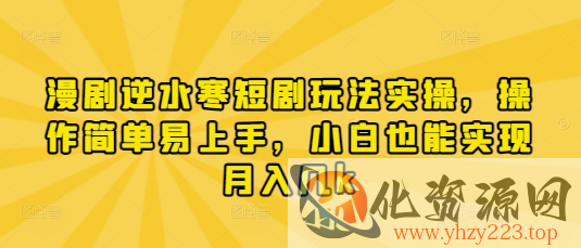 漫剧逆水寒短剧玩法实操，操作简单易上手，小白也能实现月入几k