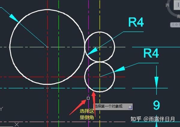 侧平圆中心线图片