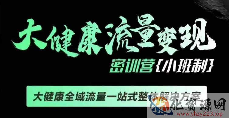 千万级大健康变现课线下课，大健康全域流量一站式整体解决方案