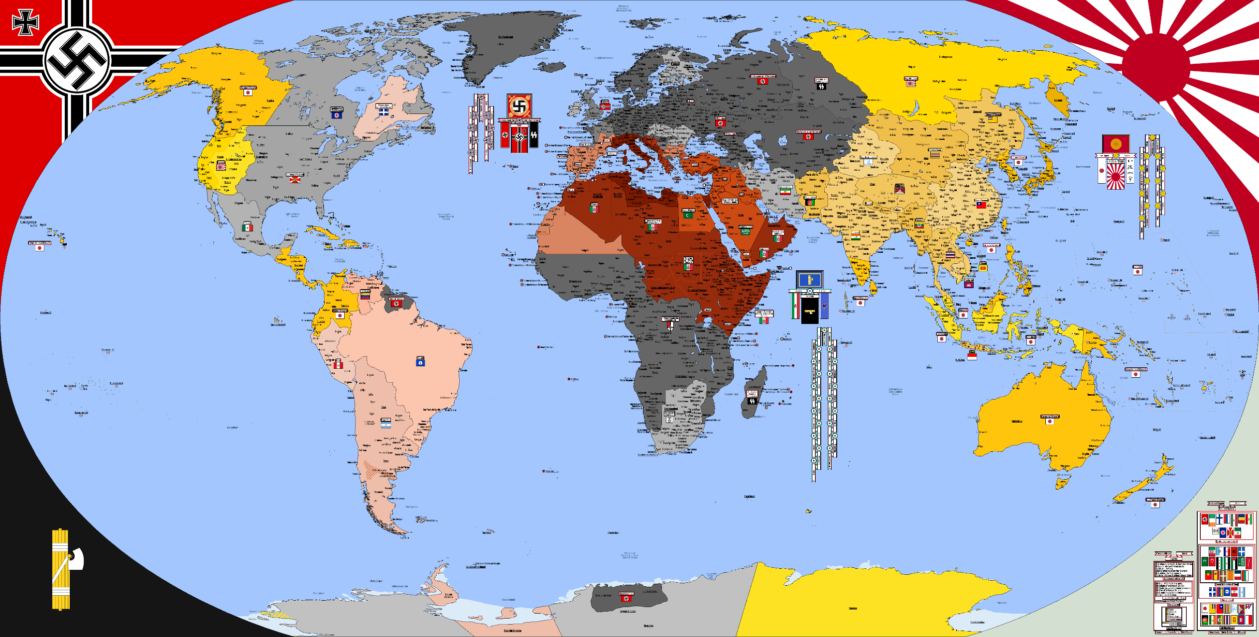 纳粹极盛时期地图图片