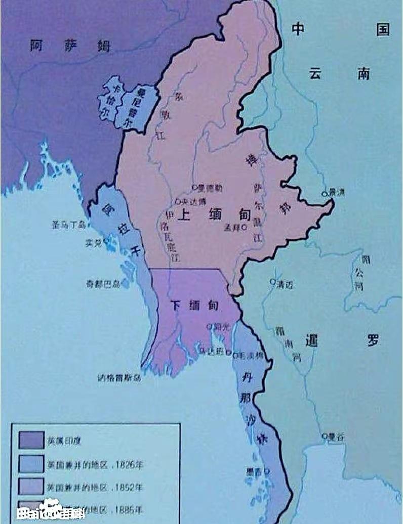 缅甸孟邦地图图片